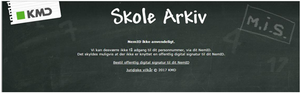 Hvis dit MitID ikke er knyttet til en offentlig digital signatur skal du trykke på linket "Bestil offentlig didigal signatur til dit MitID.